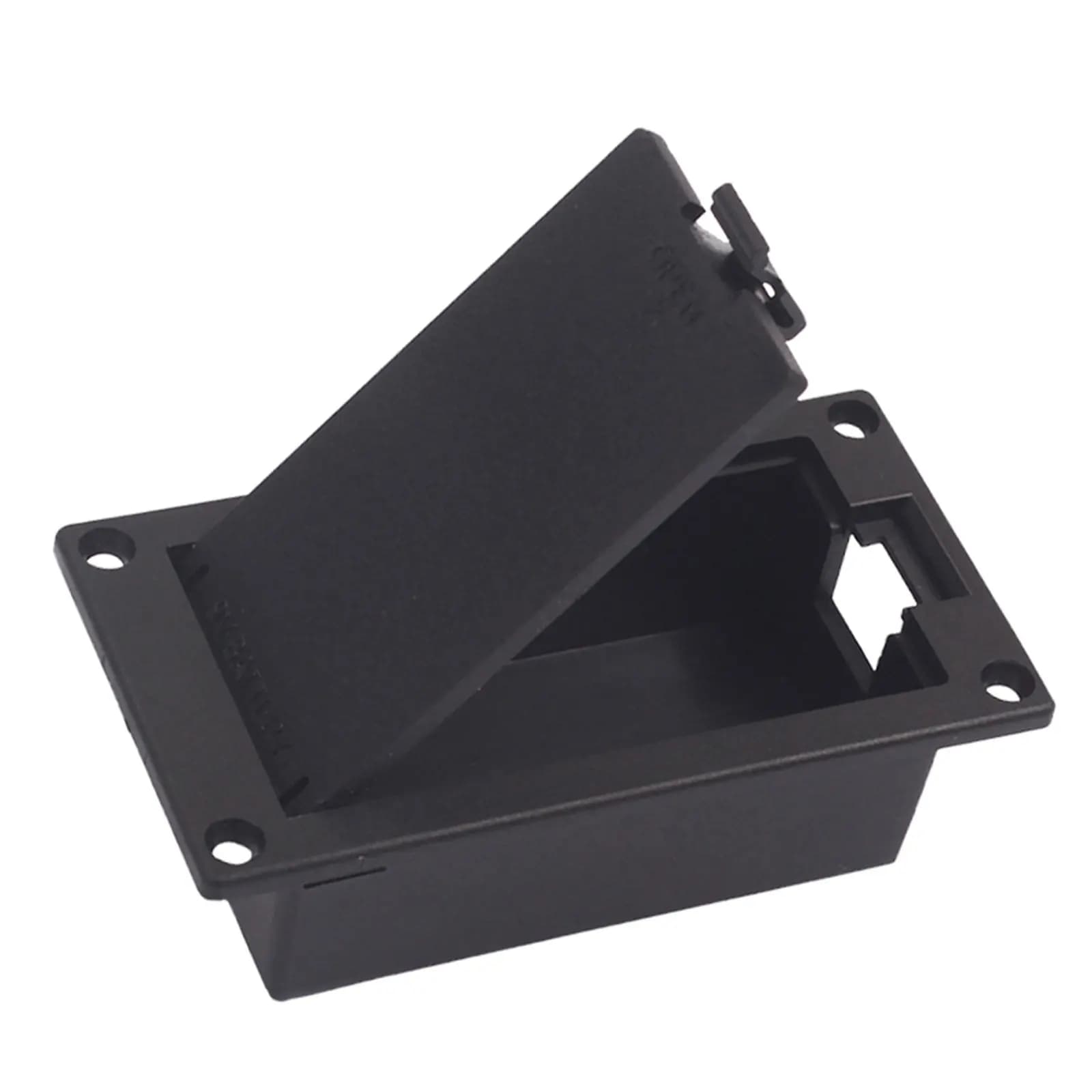 9V Battery Box Flat Mount Black Case for Guitar Bass Ukulele Easy Replacement Active Pickup Eq08 9V Battery Box