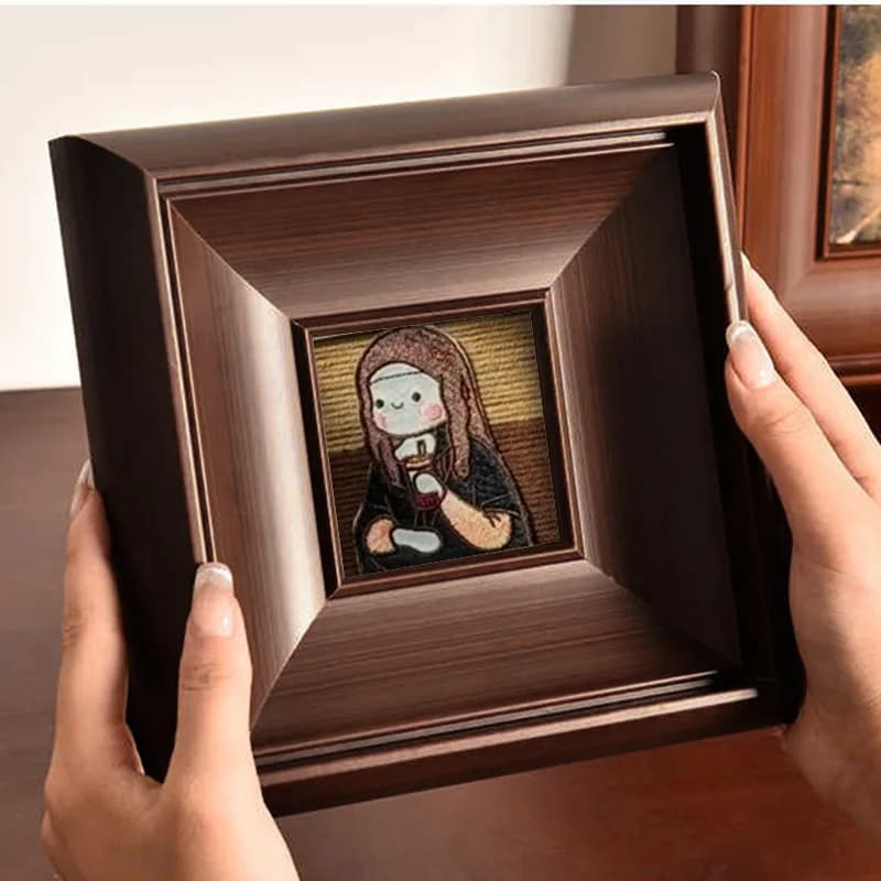 Medieval solid wood picture frame custom retro a4 oil painting outer frame mounted wall puzzle photoframe empty frame craft