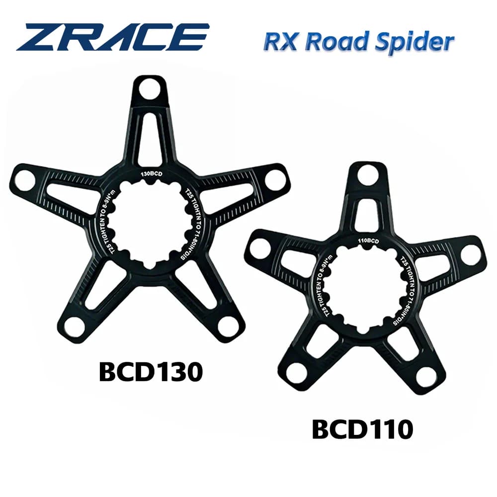 Ragno a montaggio diretto su strada ZRACE RX per manovella a vite SRAM 3, manovella a montaggio diretto SRAM su catene a 5 bulloni BCD110 / BCD130