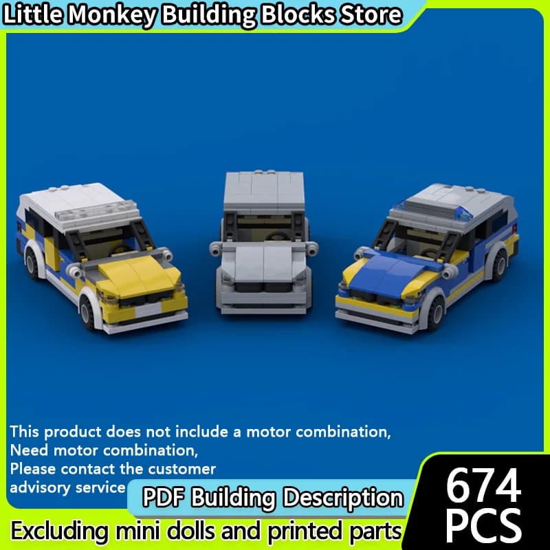 Speed Racing Car Model MOC Building Bricks Sedan Vehicle Pack Modular Technology Children Holiday Gifts Assemble Toys Suit