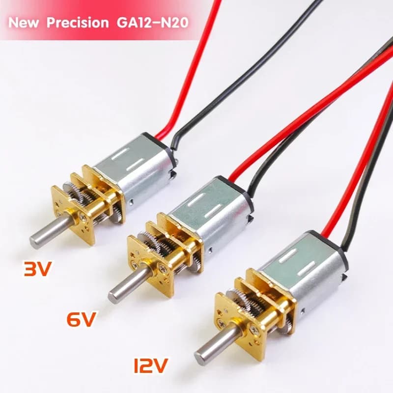 GA12-N20 DC 3V 6V 12V Micro Motor Full Metal Gearbox Gear Reducer Motor 30RPM 50RPM 60RPM 150RPM 200RPM 300RPM 600RPM 1000RPM