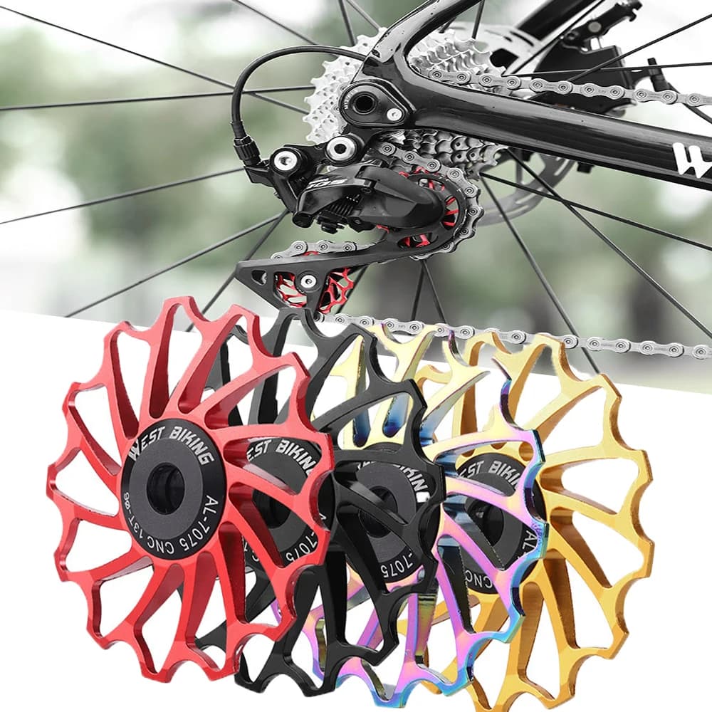 1PC 11T 13T Cuscinetto In Ceramica Leggero Bici Da Strada Cambio Posteriore Interruttore Rulli MTB Deragliatore Posteriore Puleggia CNC ruota