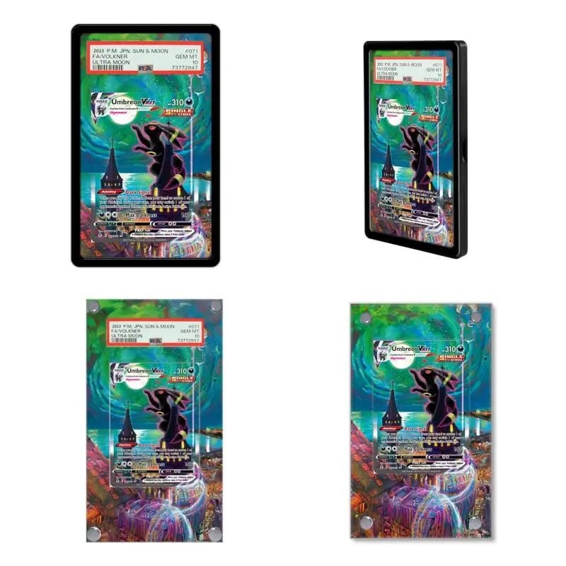 Carte Pokemon Display PTCG Umbreon v MAX Collezione di giochi anime Espandi regali artistici Custodia protettiva portachiavi in acrilico autoprodotto