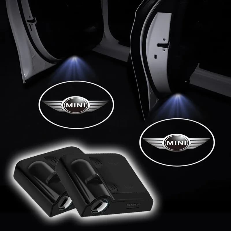 Luci di benvenuto per portiera a LED Proiettore laser Lampada di cortesia per auto wireless per MINI Cooper Frigo One F56 R56 R57 R58 R59 R60
