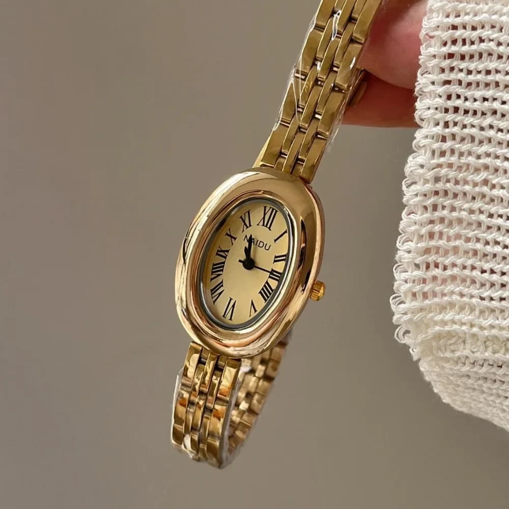 Quartz Wrist Watch With Adjustable Steel Strap With Mid Style Oval Dial From Fashionable Women's Relogio Women's Dropshipping
