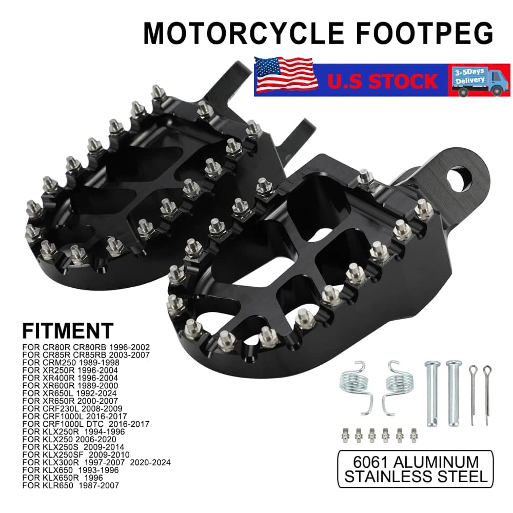 Poggiapiedi Pedane Poggiapiedi CNC per Honda CR 80 85 CRF1000L CRF 1000 L DTC 2016 2017 XR250 XR400 XR650 KLX KLR 2020