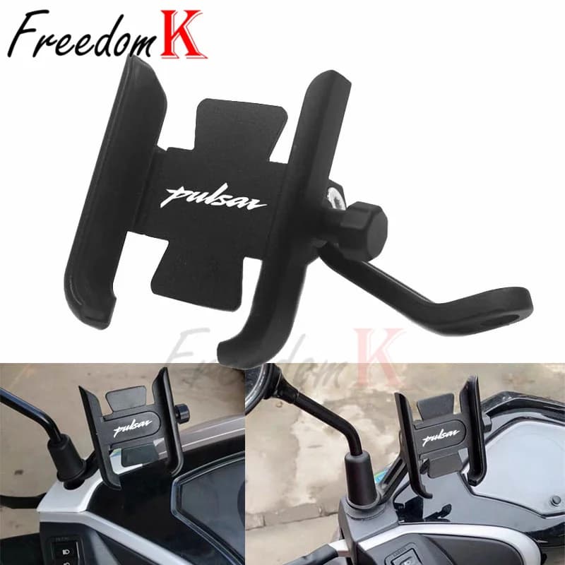 Misura Per Pulsar 200 NS 200 RS 200 AS 220 F Pulsar 180 150 Accessori Moto Manubrio Supporto Del Telefono Mobile GPS Del Basamento Della Staffa