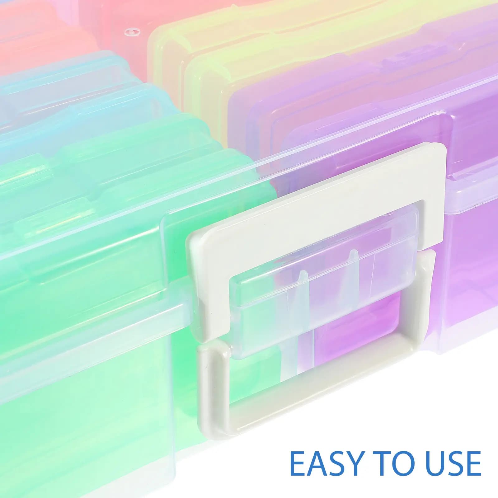 Set di 1 Organizzatore per Oggetti Piccoli, Scatole Resistenti per Foto, Contenitore per Materiali Creativi, Plettri per Chitarra, Organizzazione Scrivania e Uso in Viaggio