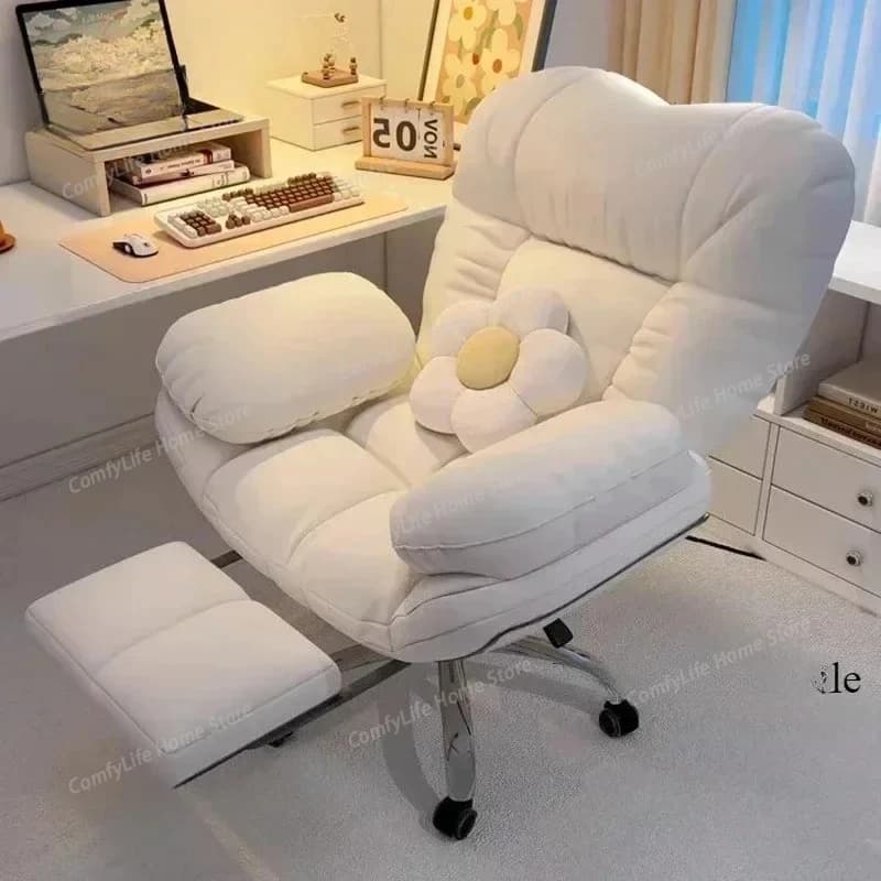 Sedia da Ufficio Girevole Relax, Poltrona con Ruote, Comoda Sedia da Gaming per PC, Silla Oficina, Arredamento per Ufficio