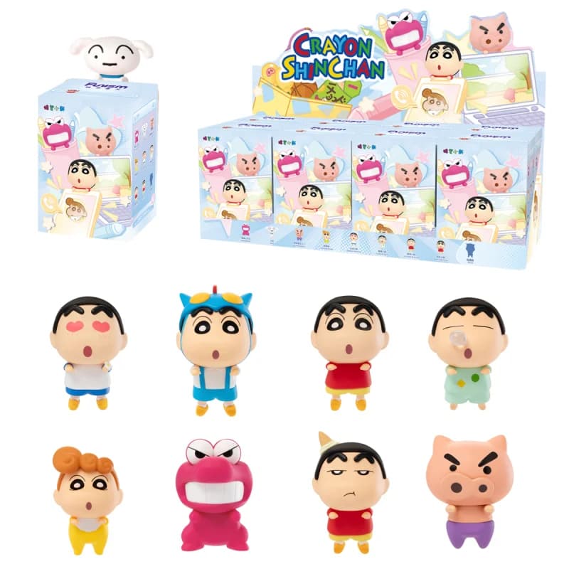 Crayon Shin Chan Blind Box: Giocattoli Kawaii, Figure Anime Originali, Modelli per Telefono, Computer, Auto, Ornamenti, Regali