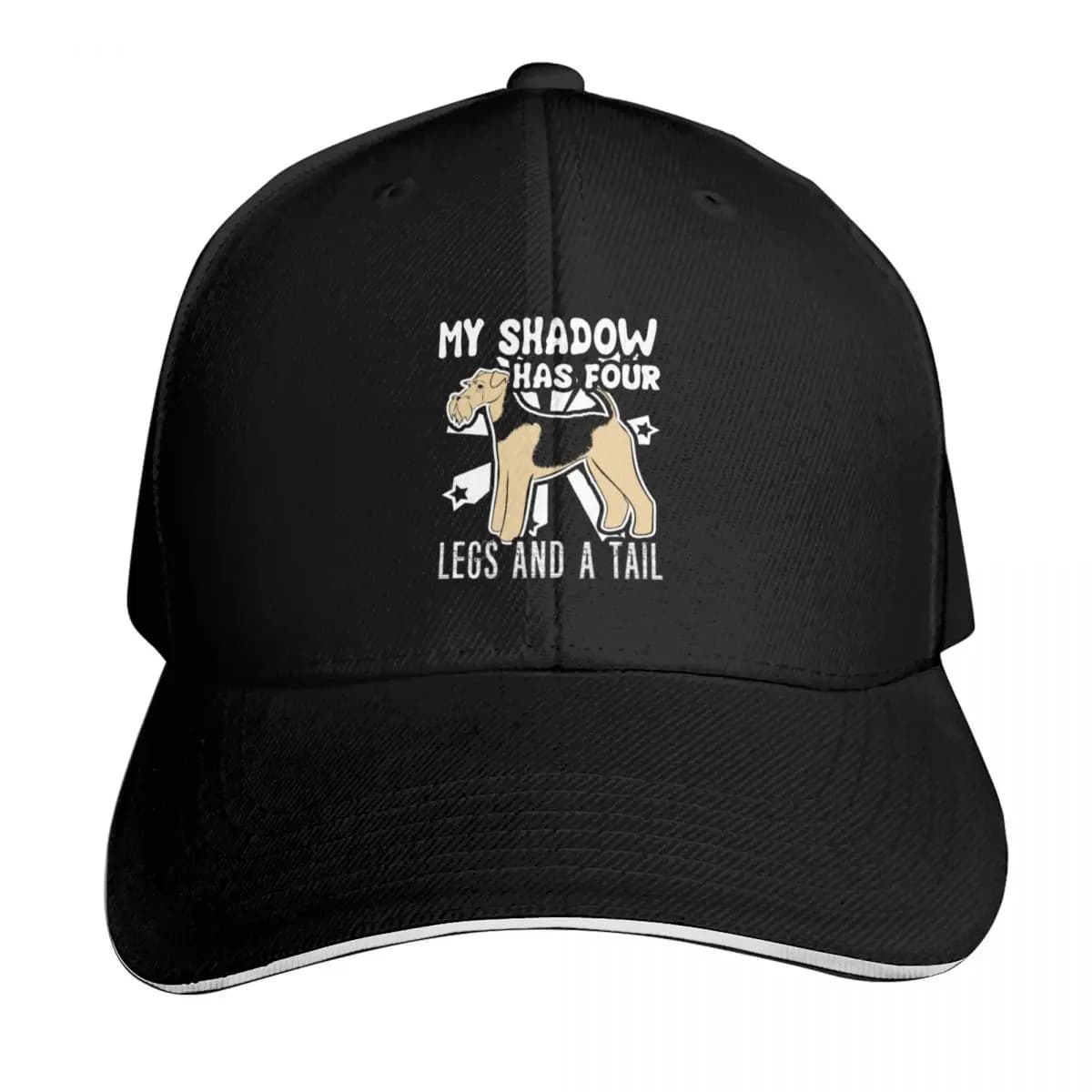 Airedale Terrier My Shadow Has Four Legs Baseball Cap luxury woman cap Ball Cap western Hat Golf Hat Man Woman Hats Men's