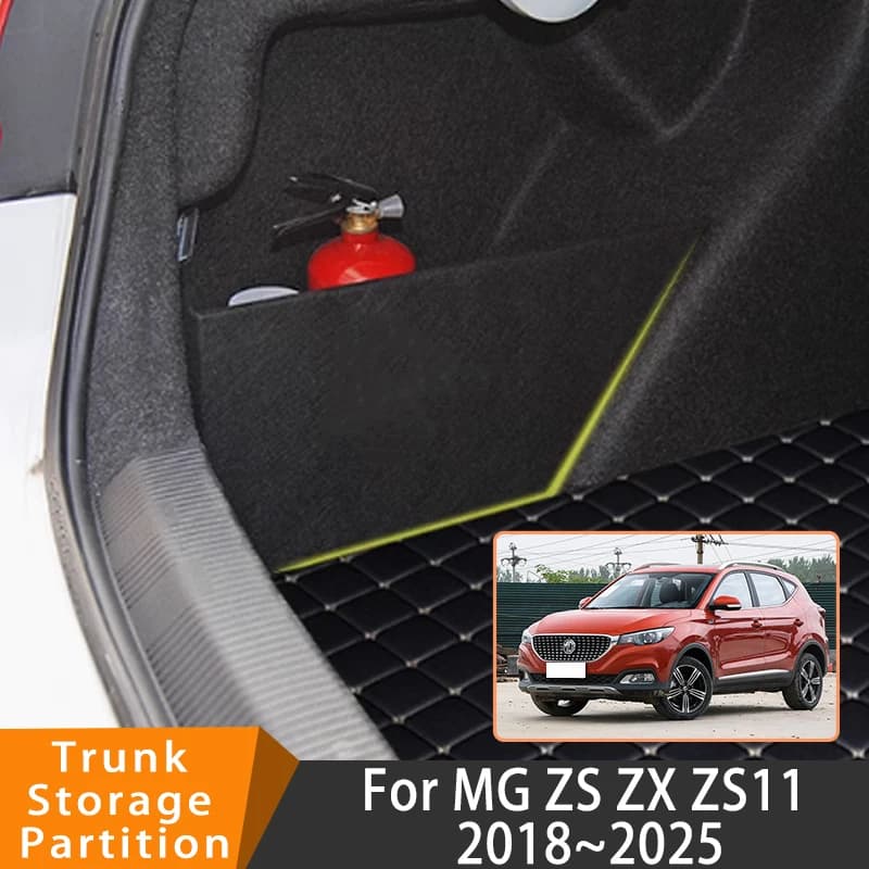 Accessori Auto Per MG ZS ZX ZS11 2018 ~ 2025 2019 Auto Aggiornamento Organizzatore Tronco Partizione Laterale Tronco Interno Scatola di Immagazzinaggio parti