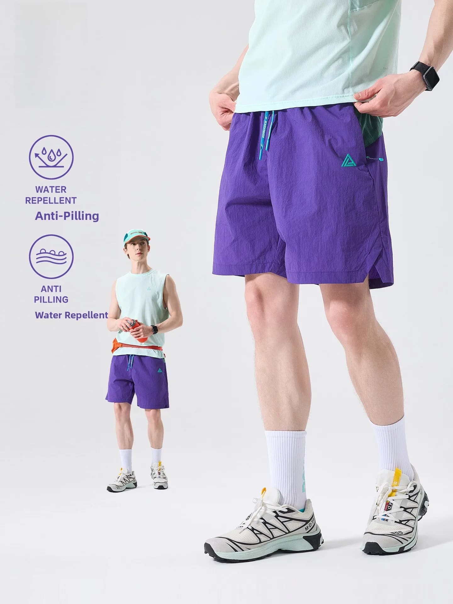 LAZY DAY Men's Outdoor Quick Dry Workwear Shorts Five Inches Casual Leisure Shorts Nylon Fabric Summer Outdoor Shorts