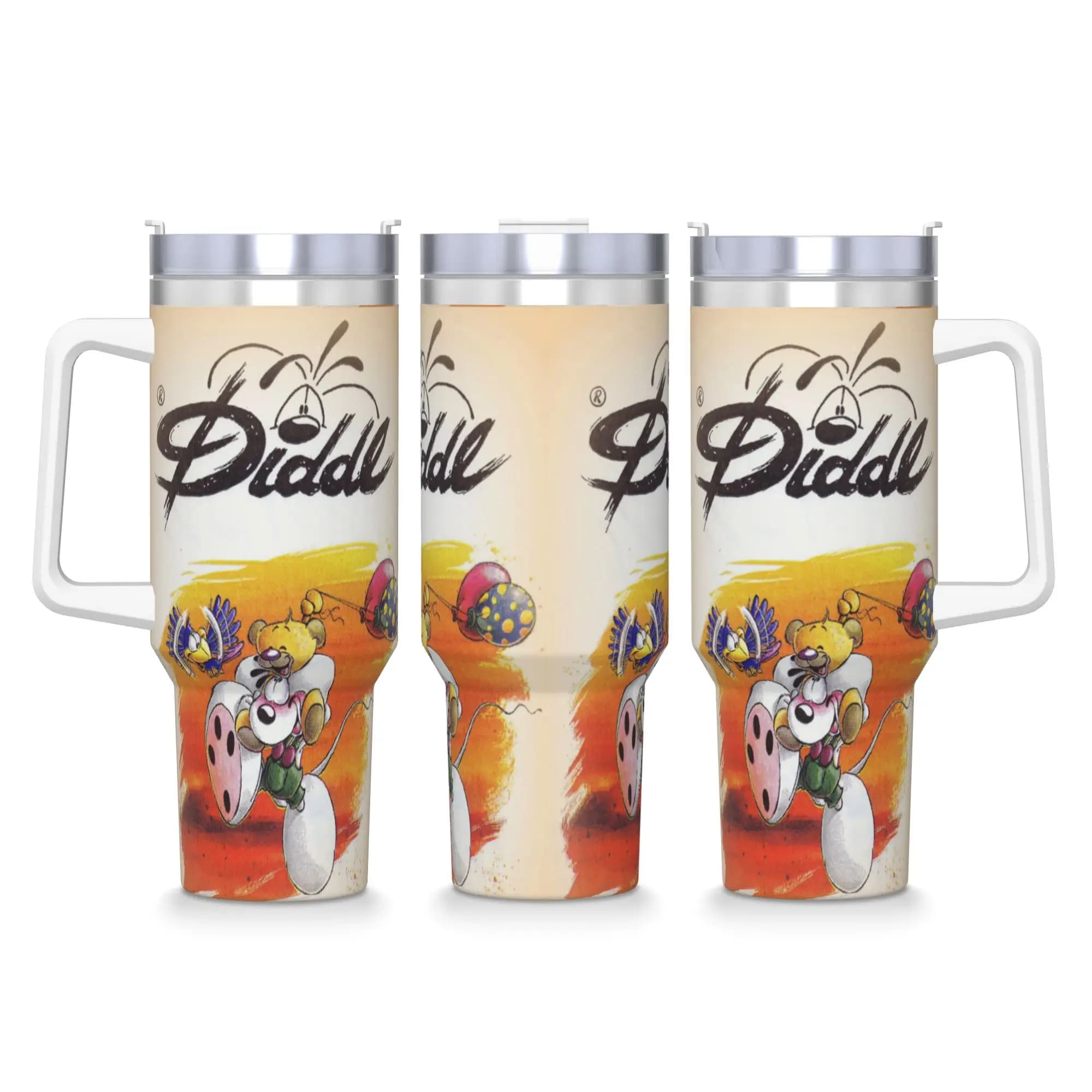 Diddl Cartoon Tumbler Bevande calde Bottiglia d'acqua Tazze termiche portatili in acciaio inossidabile Tazze grafiche per auto da campeggio