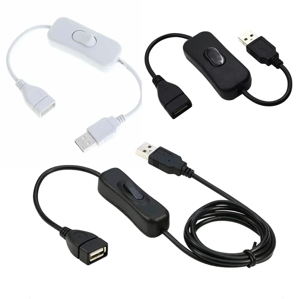 Cavo interruttore USB con cavo di prolunga ON/OFF 28 cm 1 m per 5 V LED Strip Light String USB Gadget Dispositivo di alimentazione Strumenti 304 303