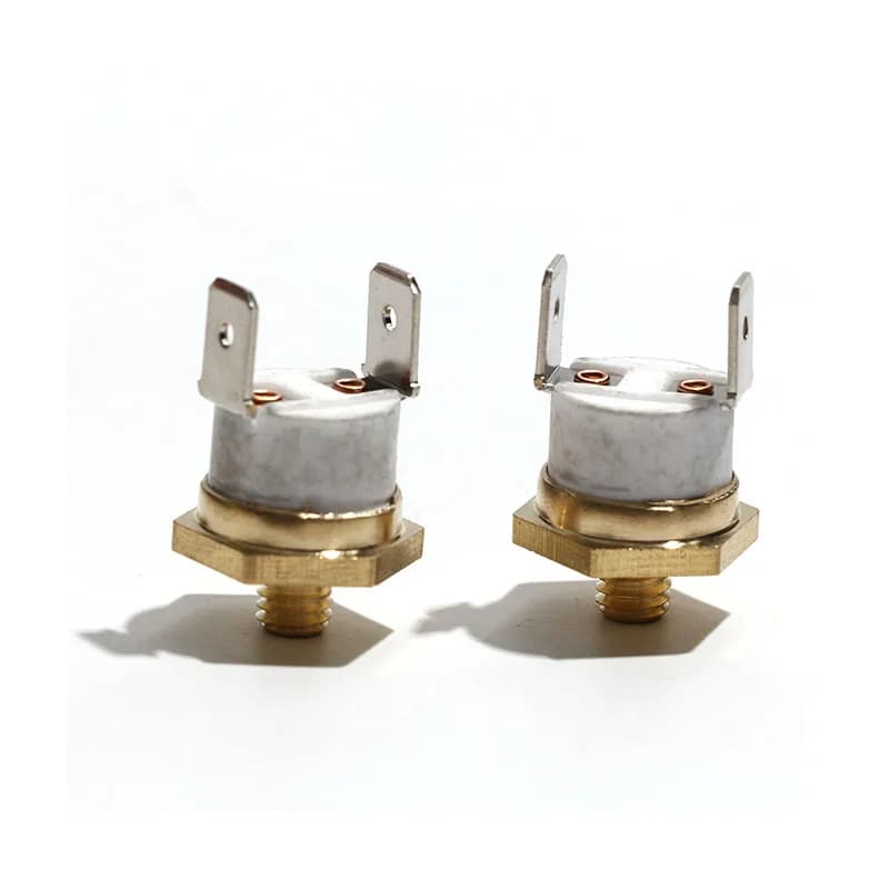 10 Pezzi KSD301/KSD302 Interruttore di Controllo Temperatura con Testa Esagonale in Rame, Reset Automatico, Piede Piegato, Ceramica Normalmente Aperta 40-300 ℃