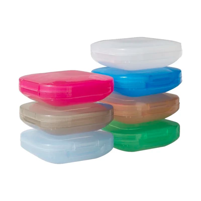 50pcs Dental Denture Tray Box Mouth Guard Case Orthodontic Storage Container Transparent Teeth Retainer Box False Teeth