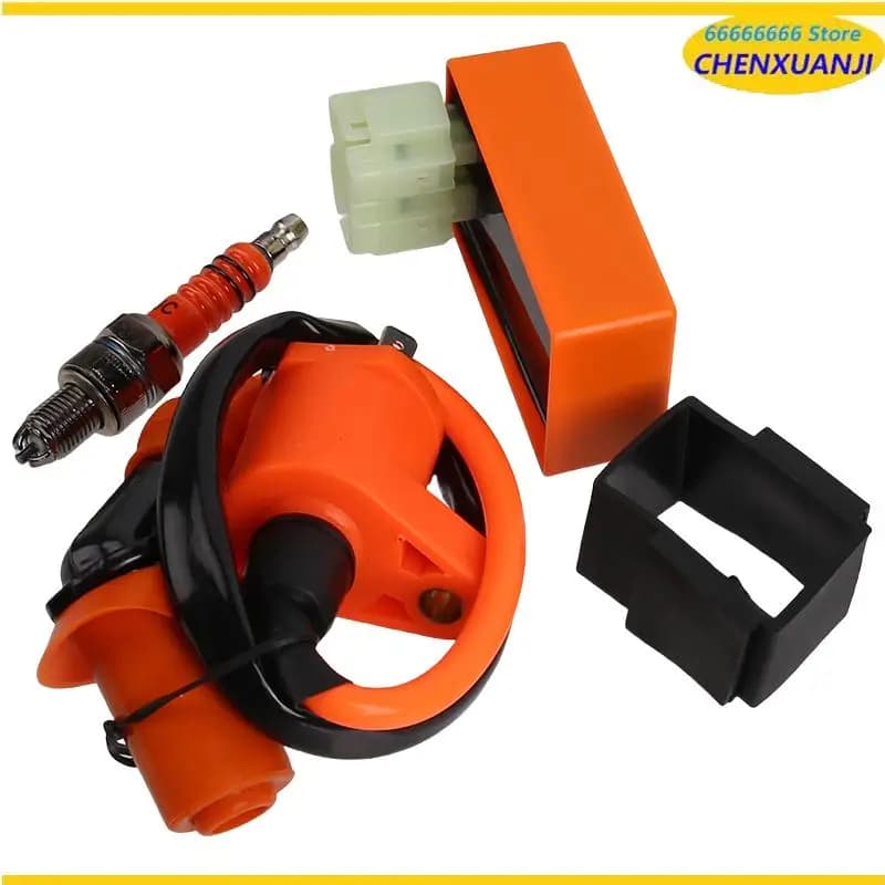 Kit di accensione con bobina e candela per moto GY6 50cc 125cc 150cc, quadricicli, buggy e pit bike