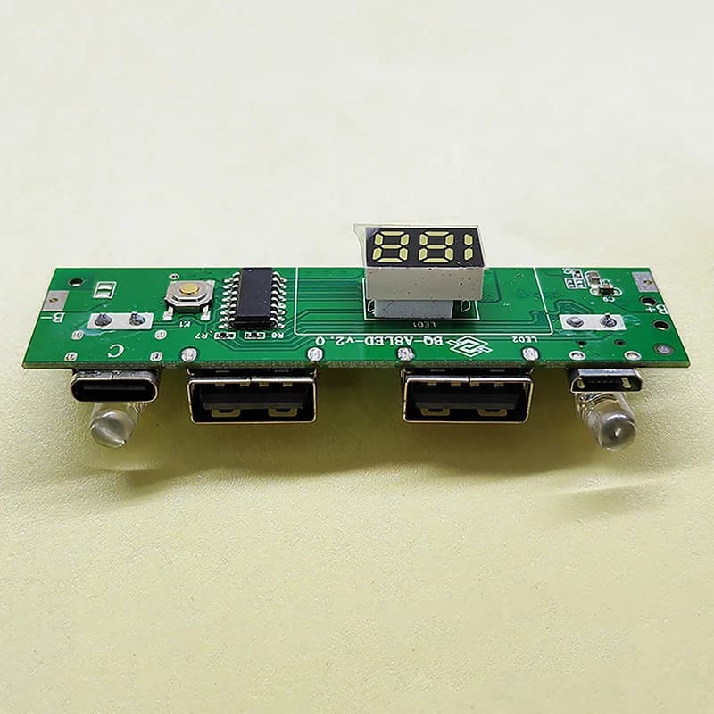 Modulo Circuito Power Bank con Display Digitale 5V 2A, Scheda Madre per Alimentazione Mobile TYPE-C Micro USB A8188