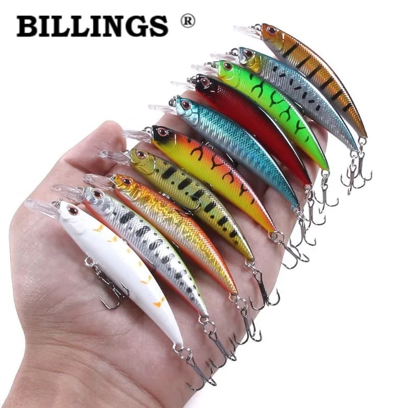 BILLINGS 1pcs Plastic Lure 8CM 9g Long Tongue Plate Realistic Lure Sharp Triple Hook Outdoor Practical Fishing Tackle Lures