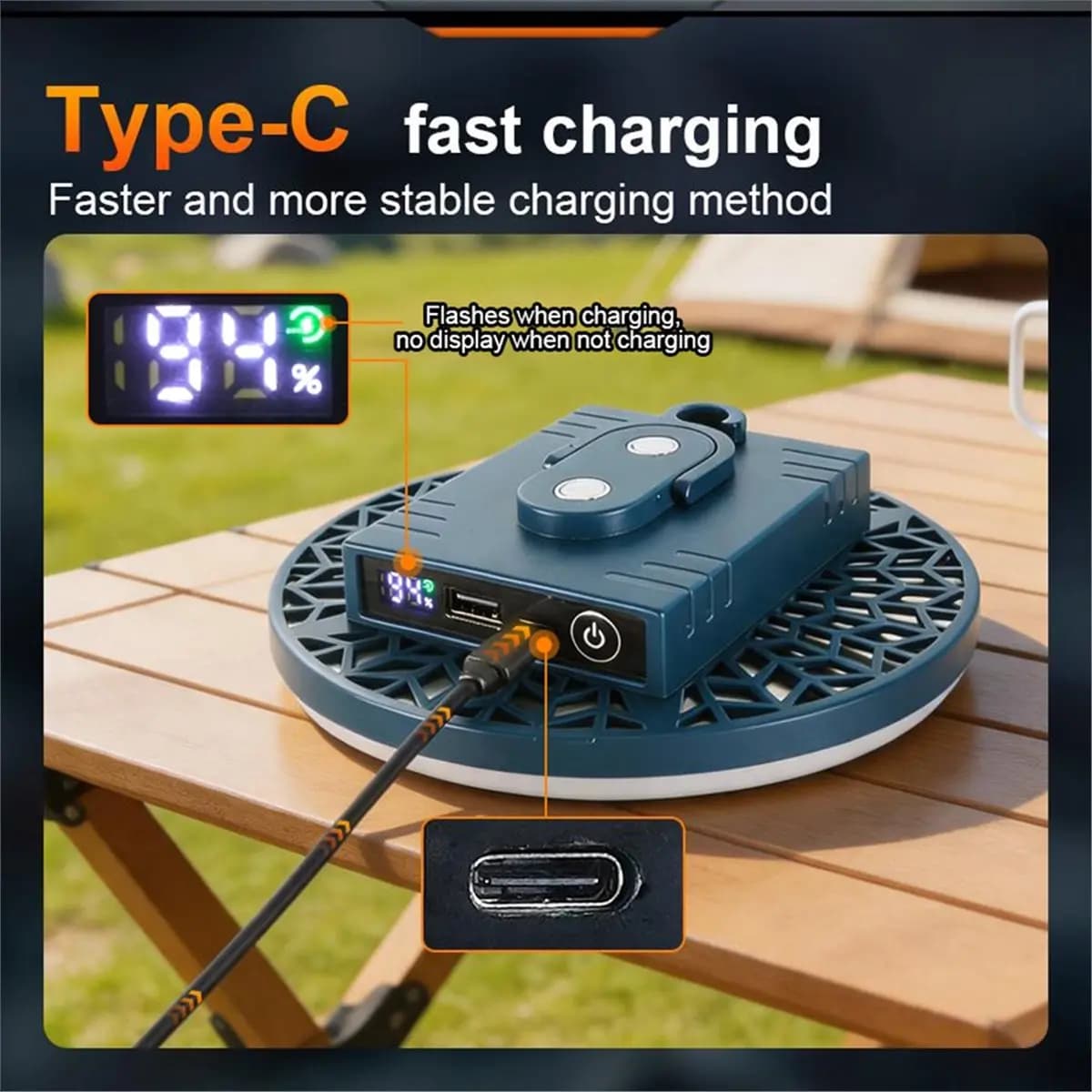 L70A Camping Light Rechargeable Outdoor Tent Lights Magnetic Suction Powerful Fashlight Work Repair Fishing Camping Lantern