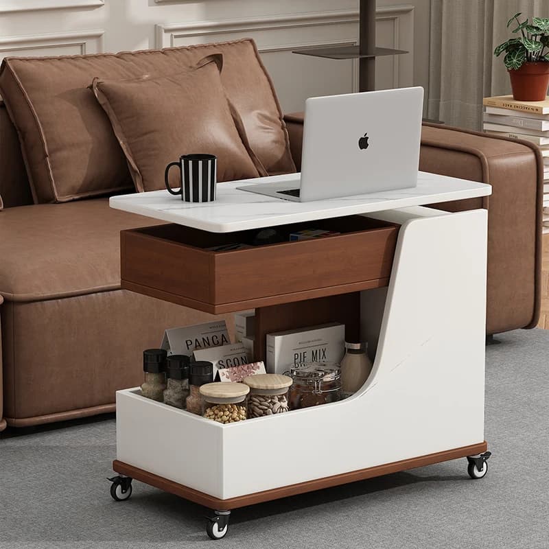 Tavolino industriale portaoggetti Tavolino regolabile dal design minimalista Tavolino mobile in piedi Couchtisch Mobili postmoderni