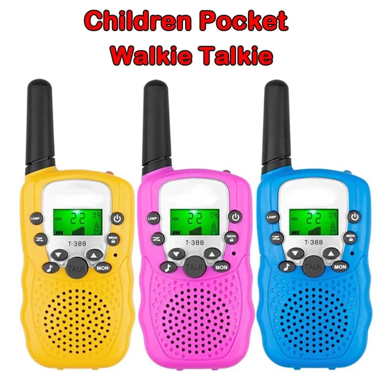 2 pz/set Mini Walkie Talkie giocattolo per bambini gamma 3 miglia ricevitore bidirezionale giocattolo elettronico Radio torcia LCD regalo per bambini per bambini