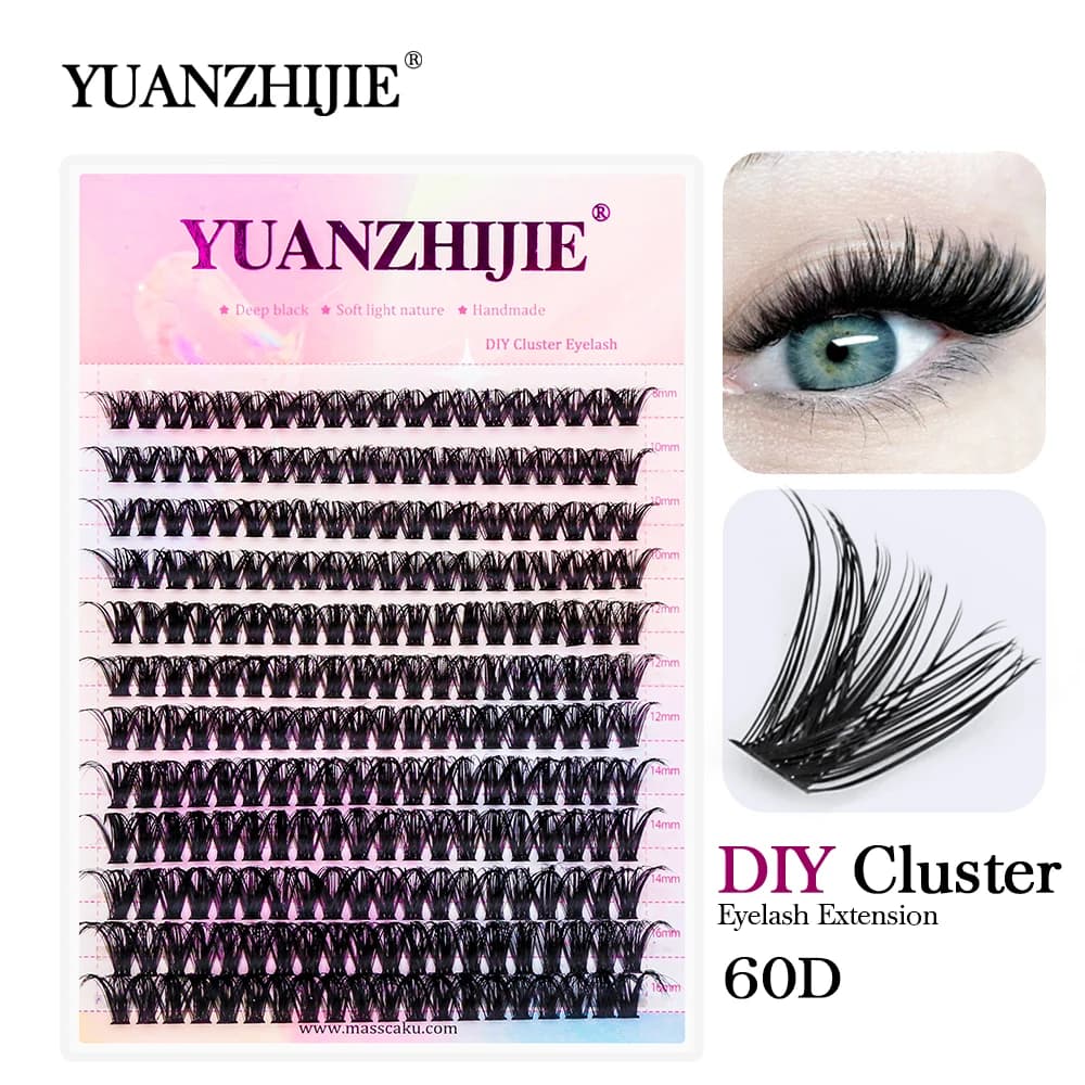 YUANZHIJIE New FAI FROM YOU Cluster Fins Waterproof Long Lifetime FAI FROM YOU Cluster Extension Super Soft Eyelash FAI FROM YOU Segmented Lash