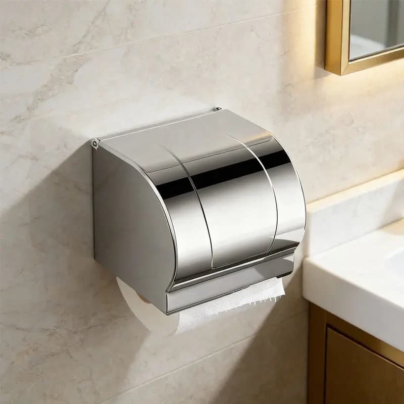 Portarotolo da Bagno Impermeabile in Acciaio Inossidabile, Porta Carta Igienica e Asciugamani da Parete per Cucina