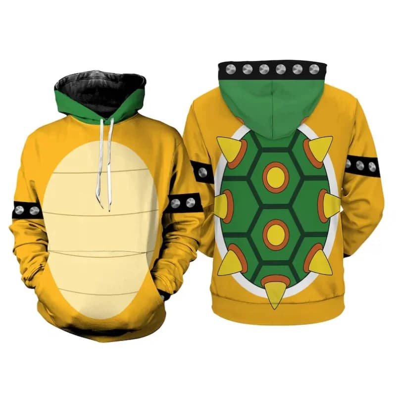 Nuove Felpe con Cappuccio della Serie Super Brothers, Stampa 3D di Bowser, Abbigliamento Cosplay Anime per Uomo e Donna, Felpa Harajuku Y2k
