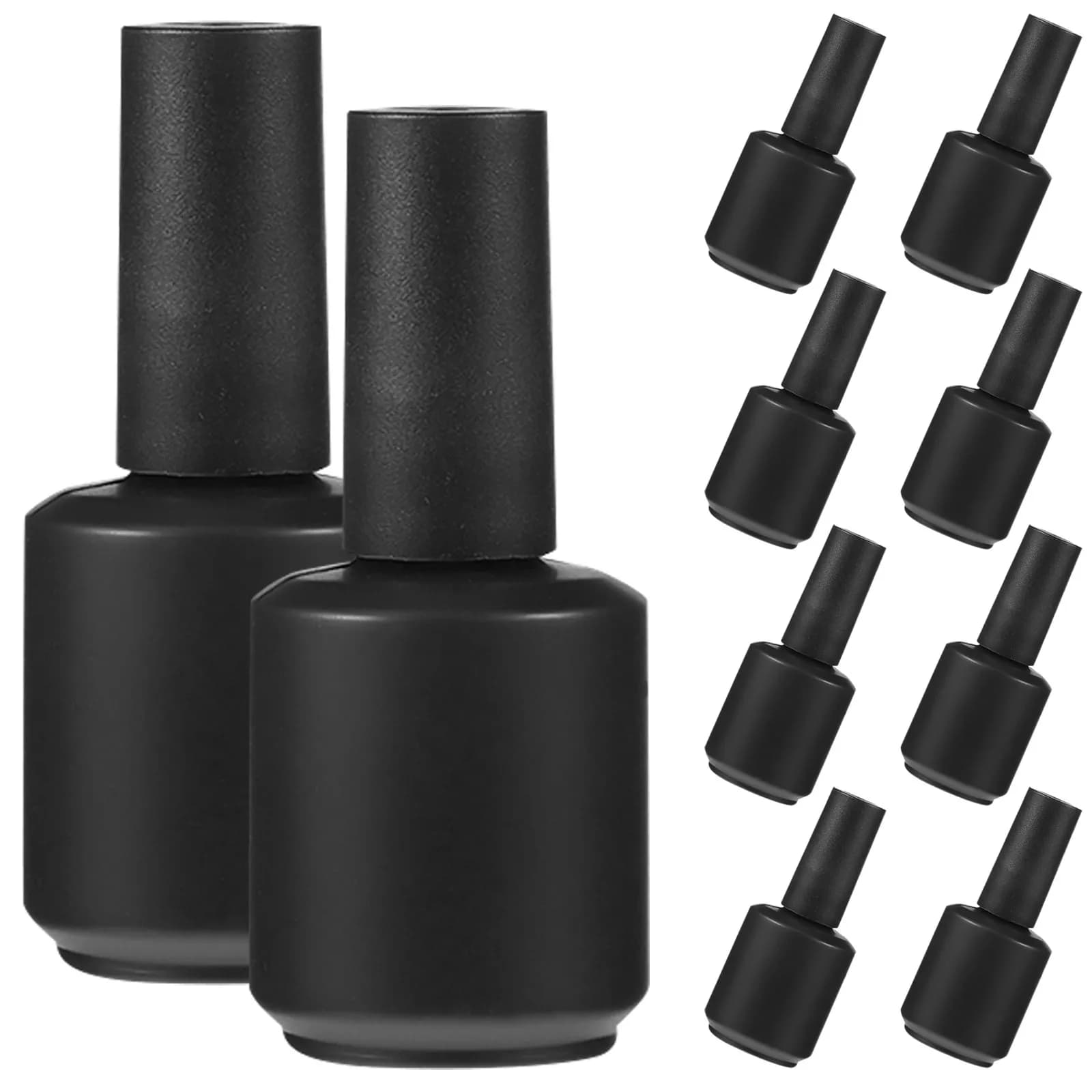 10 Pieces Elegant Empty Glass Bottles Small Sizes for Nails, Professional Bottles Rechargeable for Gel Nails, Liquid latex and Essential Oil