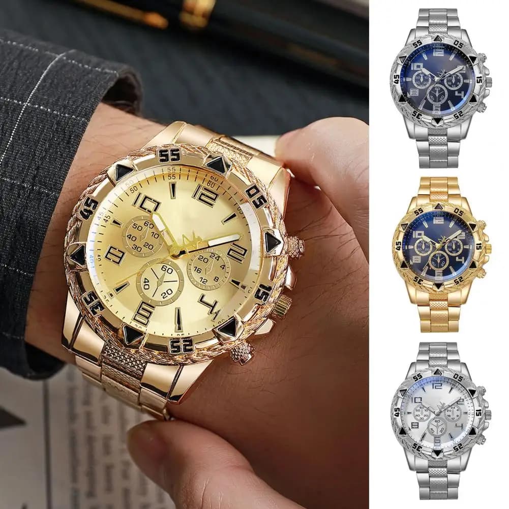 Orologio da uomo Orologi al quarzo casual alla moda Orologi da polso con cinturino in acciaio Argento Oro Elegante uomo Atmosfera Orologio da uomo Reloj Hombre