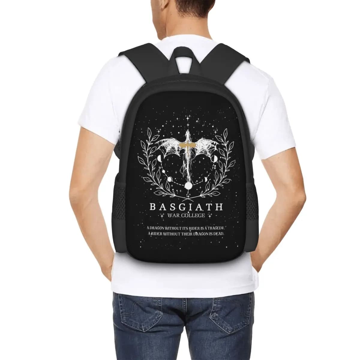 Zaino per studenti Fourth Wing Basgiath War College, borsa da scuola, zaino da viaggio per escursioni, per ragazzi e ragazze, borsa a tracolla alla moda