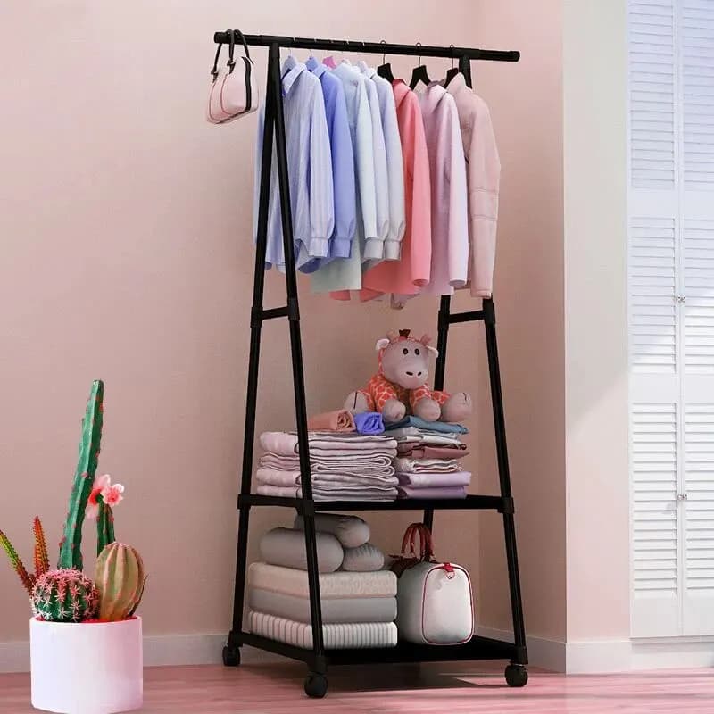 Appendiabiti semplice Triangolare pieghevole per camera da letto Borsa da appendere per interni Appendiabiti da pavimento per uso domestico Porta cappelli