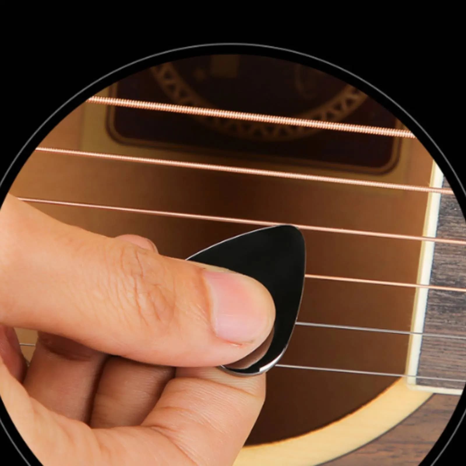 Plettro per Chitarra in Lega di Zinco, Resistente, in Metallo Lucido, con Impugnatura Confortevole per Bassisti