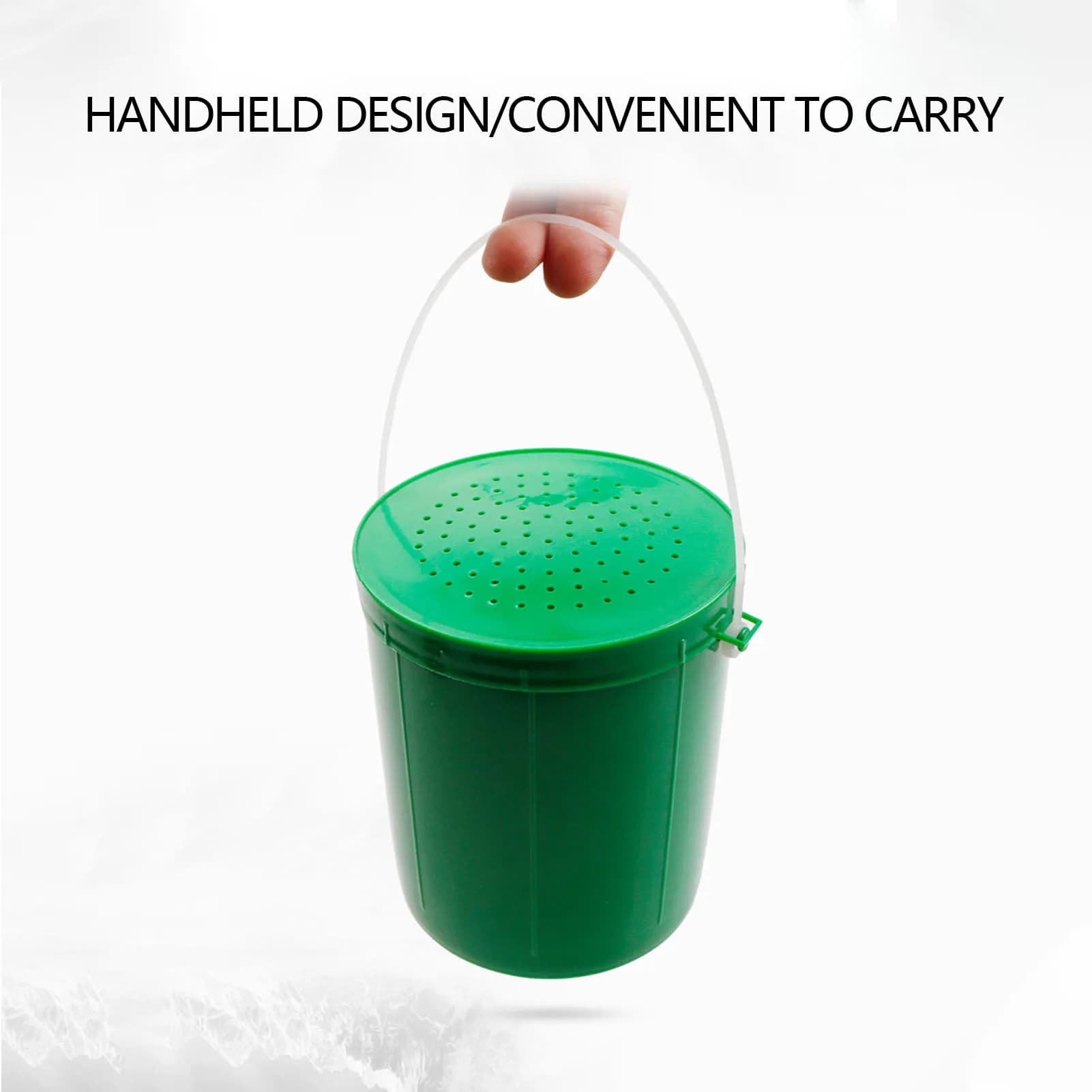 Portable Container for Fish and Fishing Equipment, Maintains Fresh and Organized baits for Vegetables, Sanguisughi e Esche Plastica