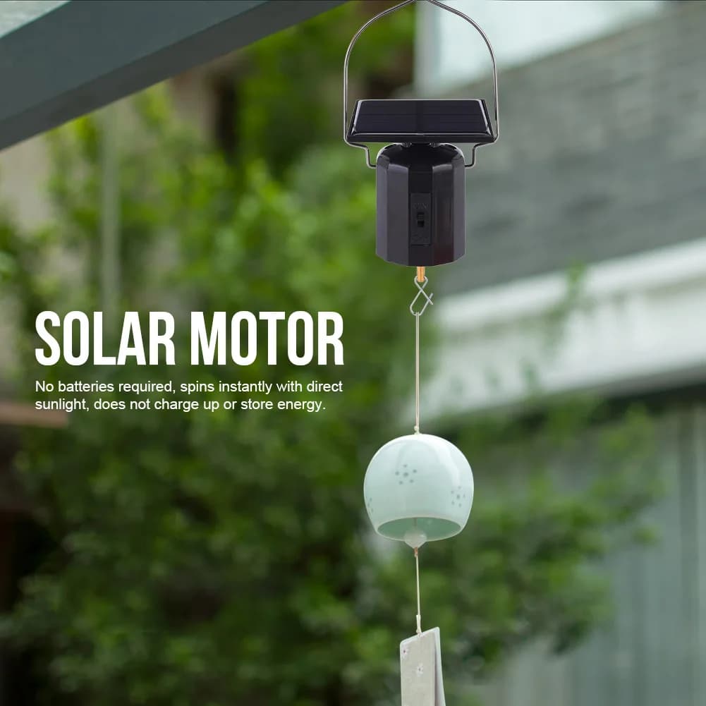 Solar Motor Solar Powered Eco-Friendly Motor Wind Chime Ornament Hanging Rotating Motor Motor