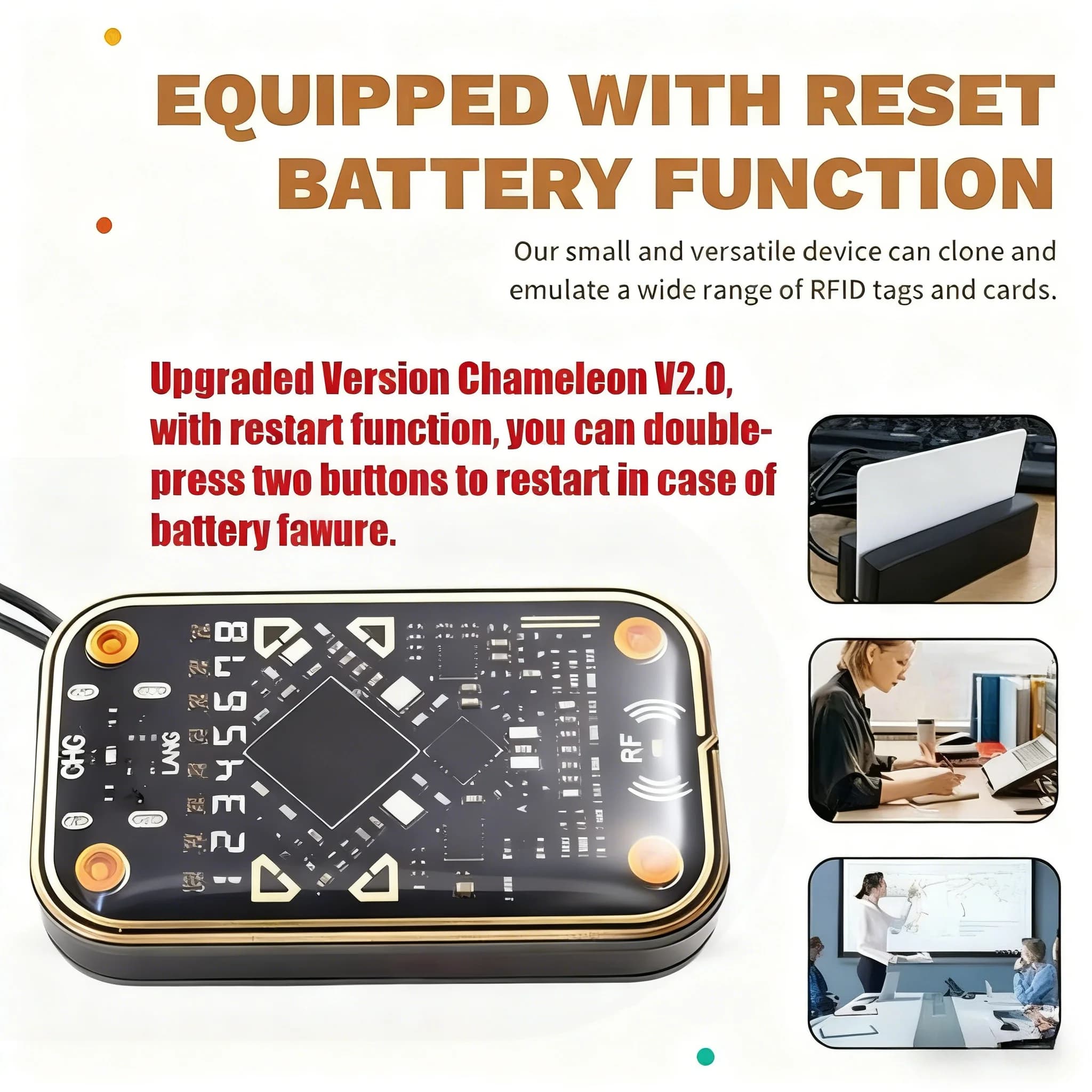 Nuovo Emulatore di Smart Card Contactless Chameleon Compatibile con Lettore/Scrittore NFC RFID, Copiatore di Tag ID IC