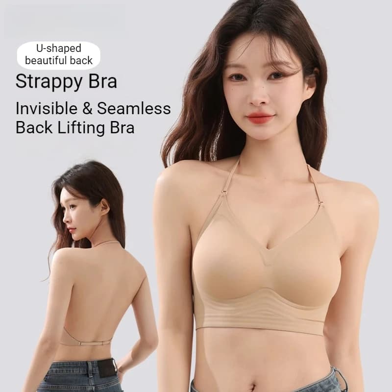 Backless Matching Bra No Steel Ring Vest Style Bra No Trace Skin-friendly Underwear Thin Cup Multiple Ways To Wear Intimates New