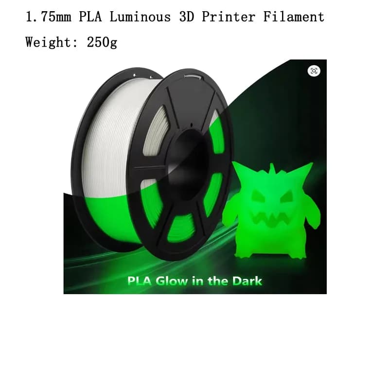 1.75mm 250g PLA Bright 3D Printer Filament High Precision Bagliore in Dark Consumption Materials for 3D Printer 3D Plastic Material