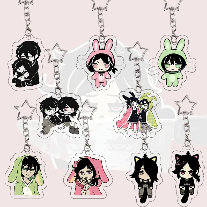 Andy Lily's Coffin Acrylic Keychain Cp Set Bag Decor Pendant Accessories Keyring Exquisite Pendant Anime Cartoon Birthday Gift