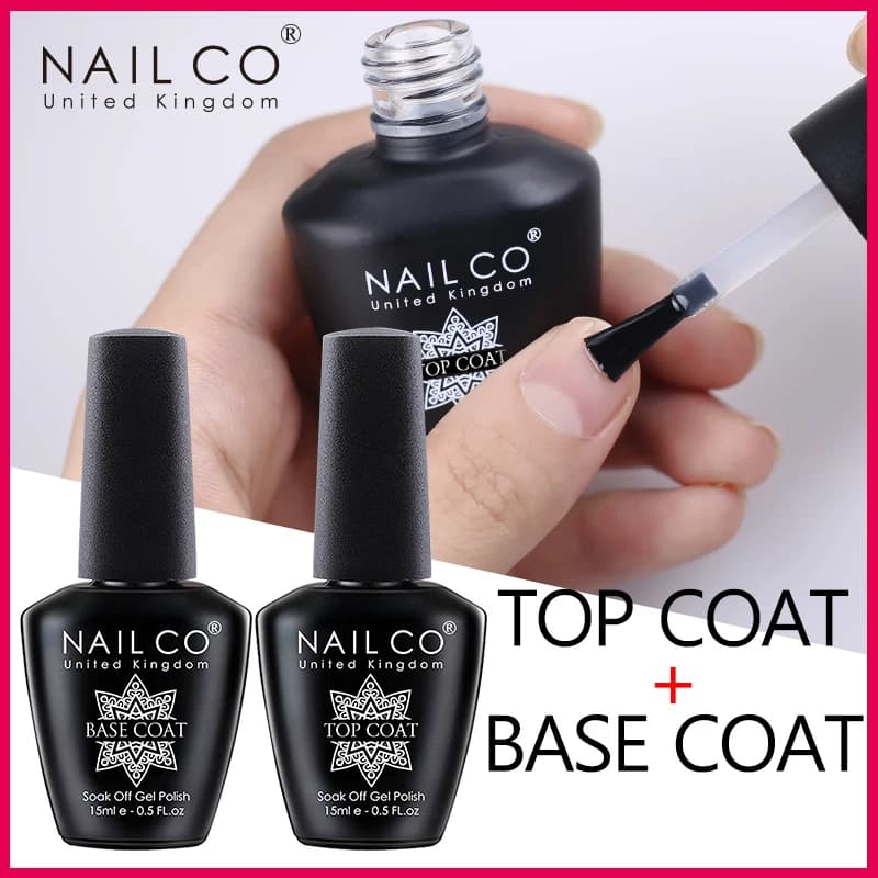 NAILCO No Wipe Top Coat Base Coat Primer Lacca Colori UV Gel Smalto per unghie Esmalte Soak Off Semi Permanente Vernis Nail Art Tips