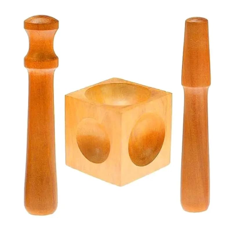 ABVC Set di strumenti per la creazione di gioielli Dapping Set di strumenti quadrati Blocco da banco Doming Punch Block Accessori per gioielli Strumento di processo