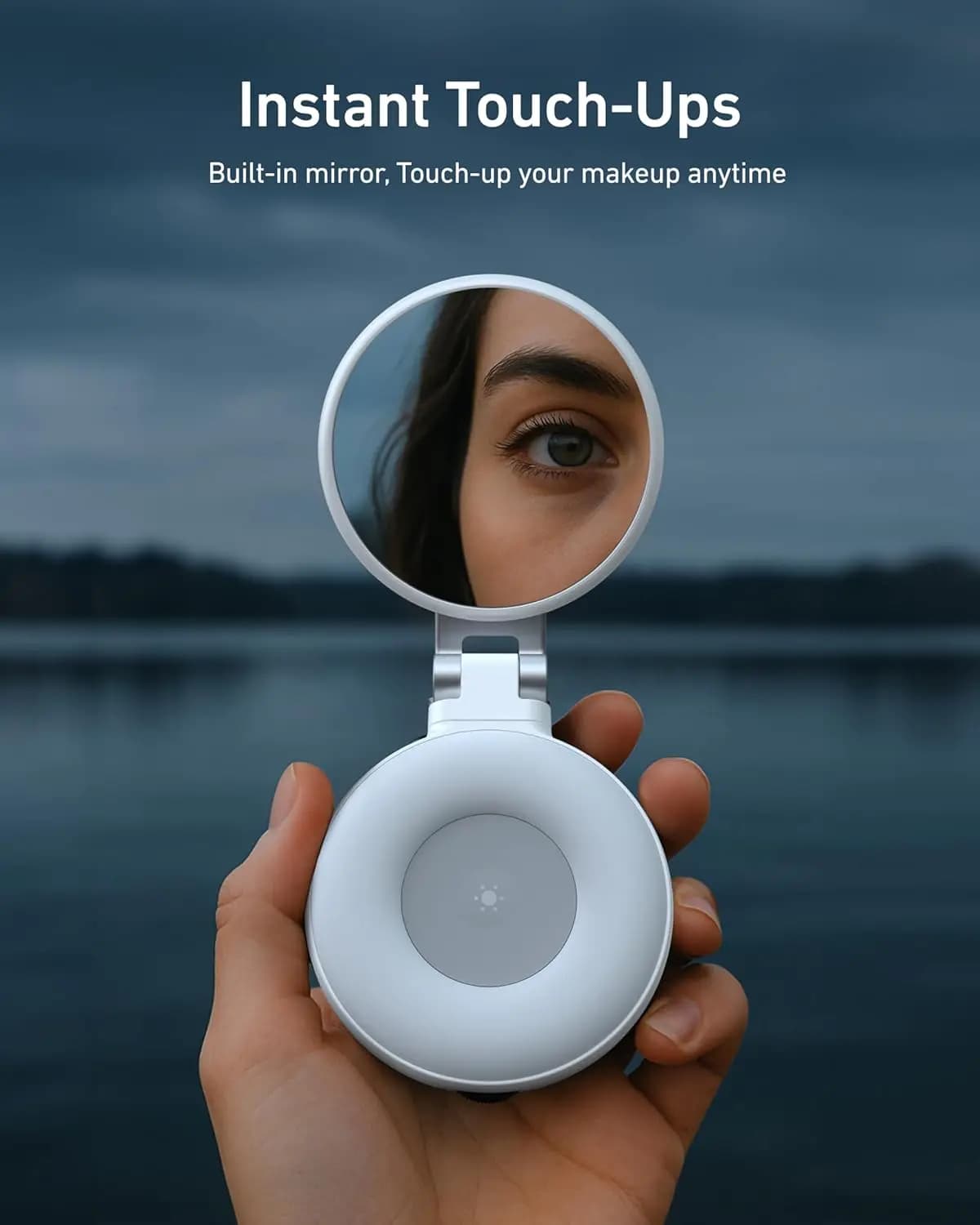 Kit Luce Magnetica per Selfie Portatile con Specchio per il Trucco 360 ° Anello Luminoso per iPhone Compatibile con MagSafe per Accessori