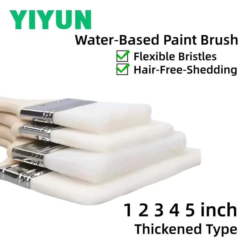 1" 2" 3" 4" 5" Thicken Soft‑Bristle Water‑Based Paint Brush Brushes for Oil Painting Stains Varnishes Glues Gesso Cleaning Tools