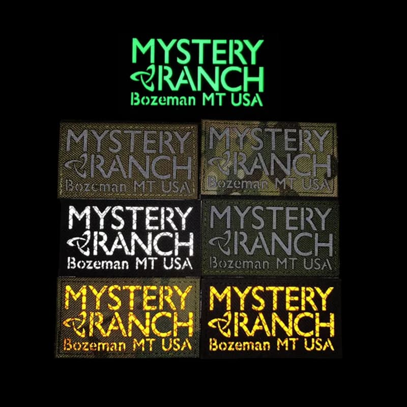 Distintivo Mystic Ranch Bracciale inciso al laser Toppe luminose riflettenti a infrarossi Distintivo morale tattico Gancio e anello