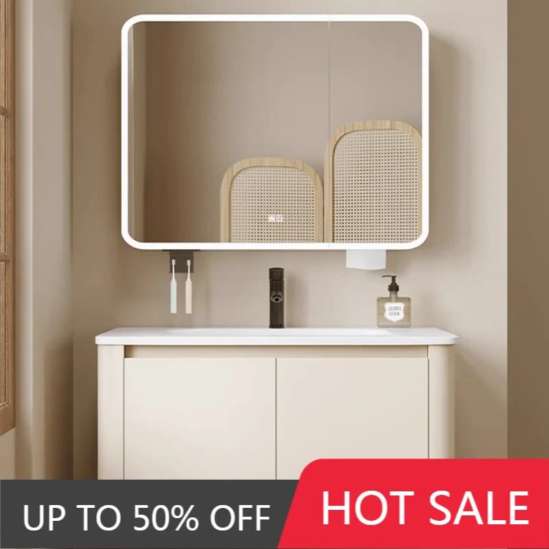Nordic Storage Bathroom Cabinet Shelf Standing White Design Bathroom Cabinet Mirror Shower Organizer Gabinete Unique Furniture
