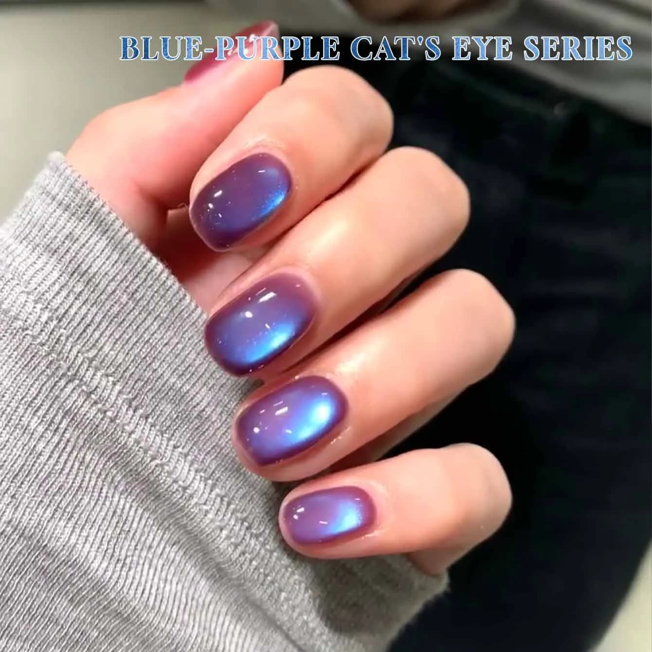 MN 1-8 pz 12ML Blu Luce Viola Congelato Mirtillo Magnete Cat Eye Gel Smalto per unghie Unghie blu Unghie viola Roba per unghie Nail Art