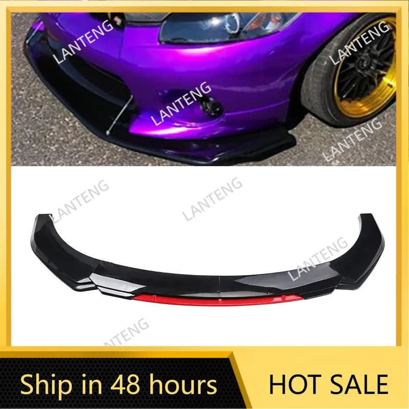 Car Front Bumper Lip For M-itsubishi Eclipse 2G 3G Splitter Spoiler Diffuser Carbon Fiber Look Lower Lip Protector Body Kit