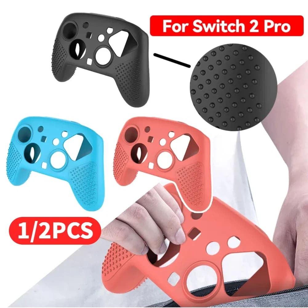 Custodia Protettiva in Silicone per Controller Switch 2 Pro, Cover in Gomma per Gamepad, Copri Joystick e Grip per Switch 2 Pro